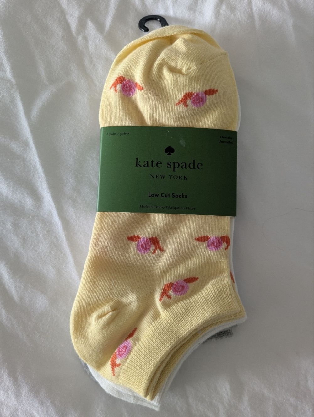 NEW kate spade Low Cut Yellow Socks, 3 Pair🌙